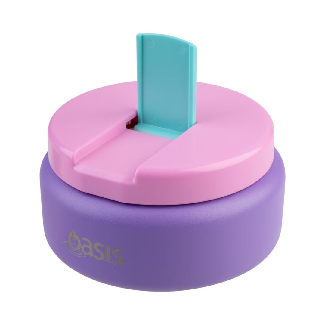 Oasis | Stainless Steel Double Wall Insulated Food Flask with Quick Release Lid - 230ml | Mermaid Purple