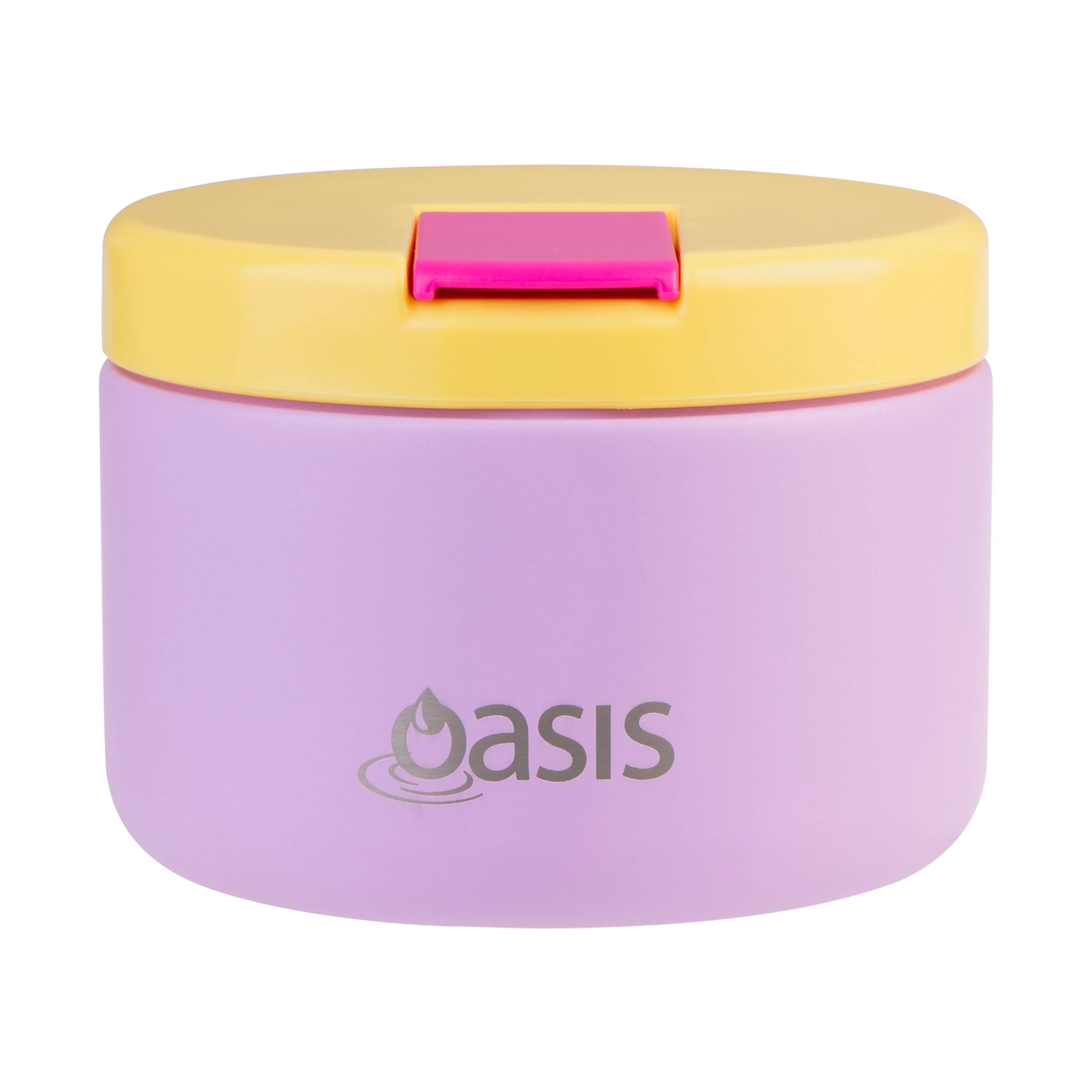Oasis | Stainless Steel Double Wall Insulated Food Flask with Quick Release Lid - 300ml | Bubblegum Pink