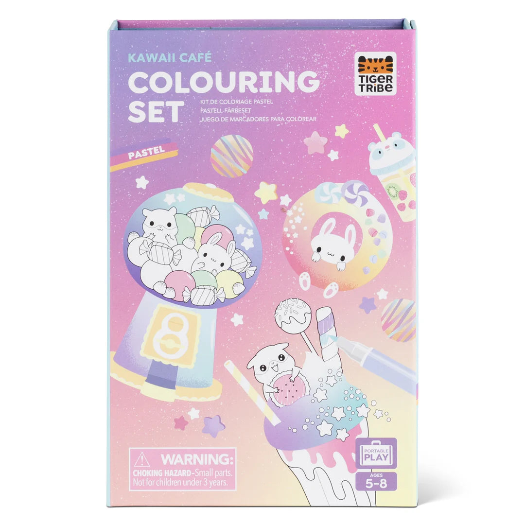 Tiger Tribe | Colouring Set  Pastel | Kawaii Café