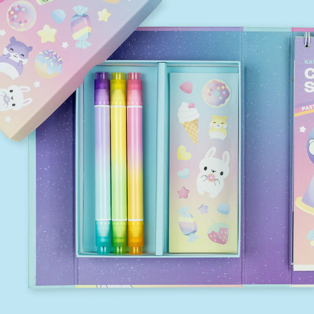 Tiger Tribe | Colouring Set  Pastel | Kawaii Café