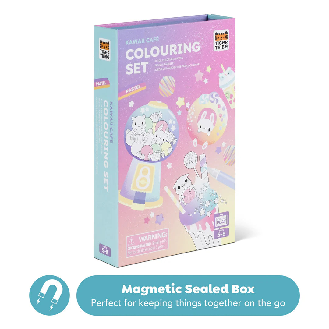 Tiger Tribe | Colouring Set  Pastel | Kawaii Café