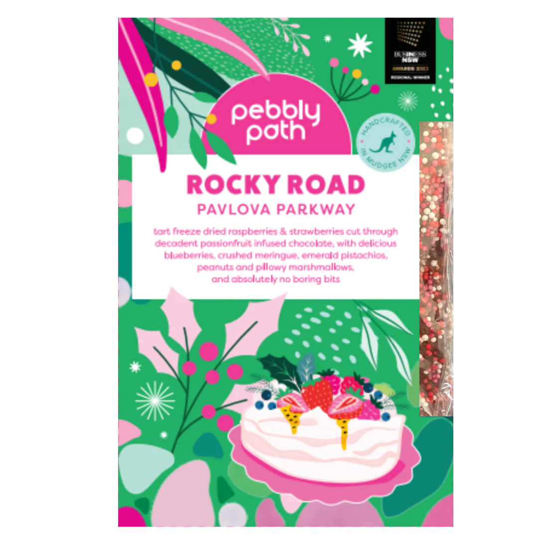 Pebbly Path | Rocky Road | Pavlova Parkway Rocky Road: 200 grams