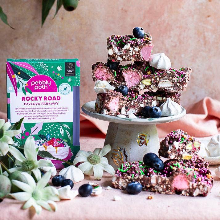 Pebbly Path | Rocky Road | Pavlova Parkway Rocky Road: 200 grams