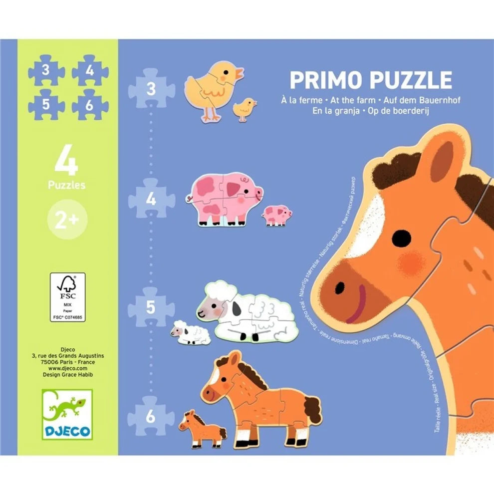 Djeco | At the Farm Progressive Puzzle