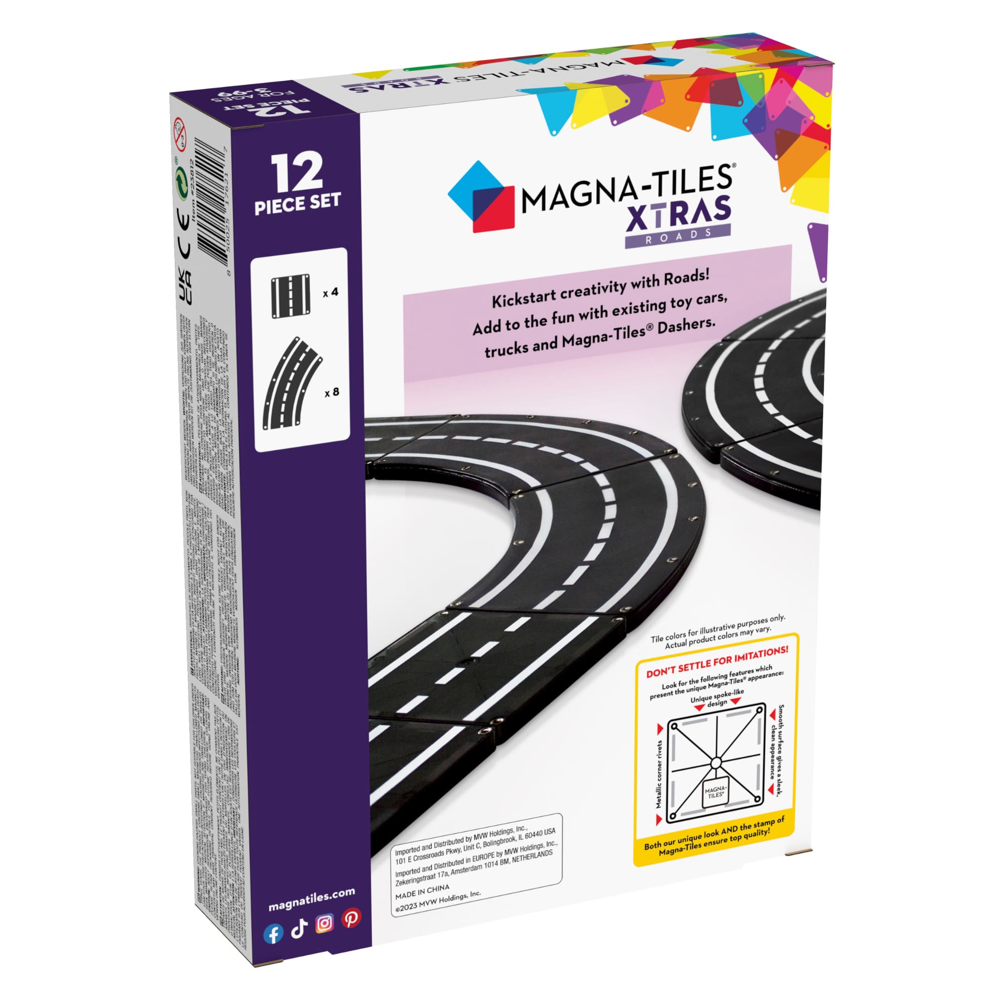 MAGNA-TILES | Xtra Roads 12pc Set