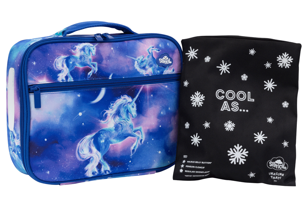 Spencil | Big Cooler Lunch Bag + Chill Pack | Moonlit Unicorn
