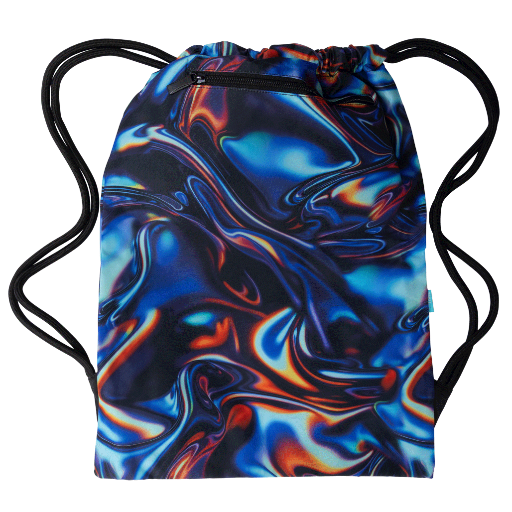 Spencil | Big Drawstring Bag | Metallic Waves