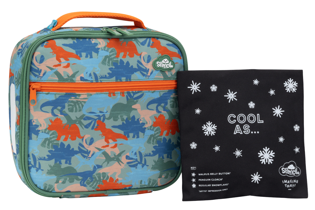 Spencil | Little Cooler Lunch Bag + Chill Pack | Dinosaur Safari