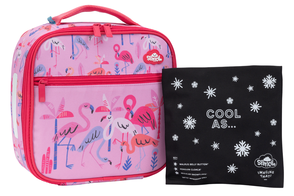 Spencil | Little Cooler Lunch Bag + Chill Pack | Flamingo Splash
