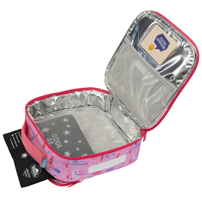 Spencil | Little Cooler Lunch Bag + Chill Pack | Flamingo Splash