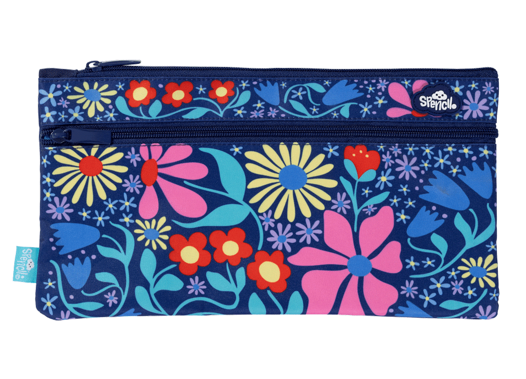 Spencil | Twin Zip Pencil Case | Flower Fun