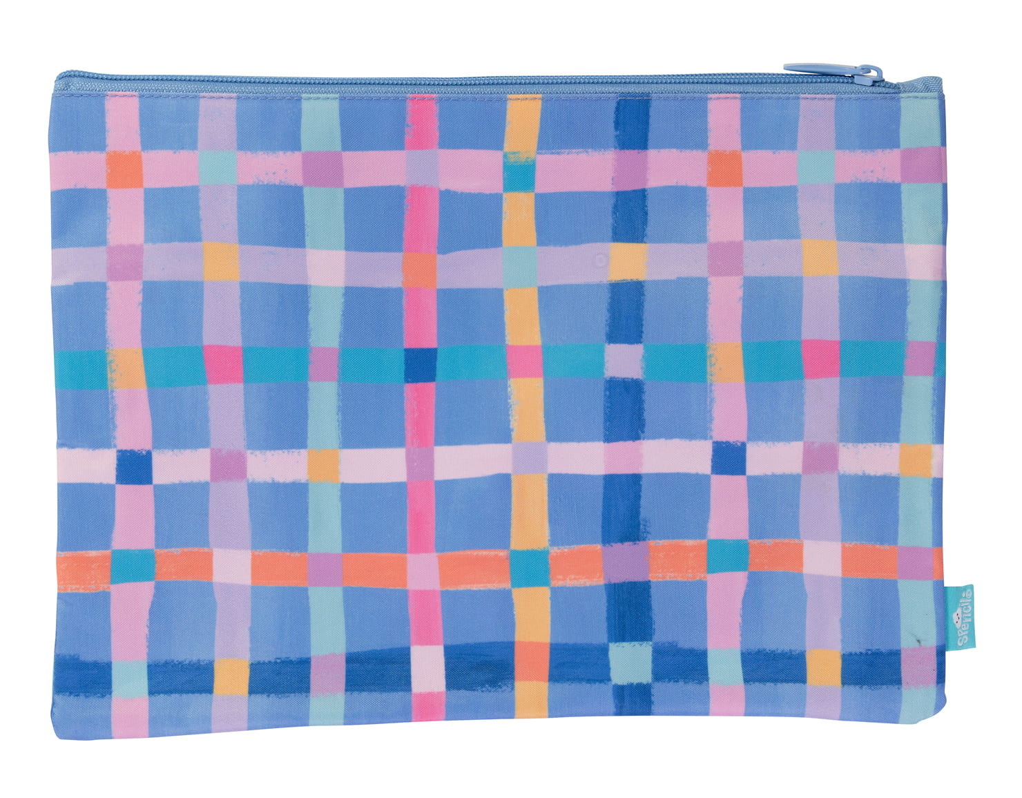 Spencil | A4 Twin Zip Pencil Case | Pastel Plaid