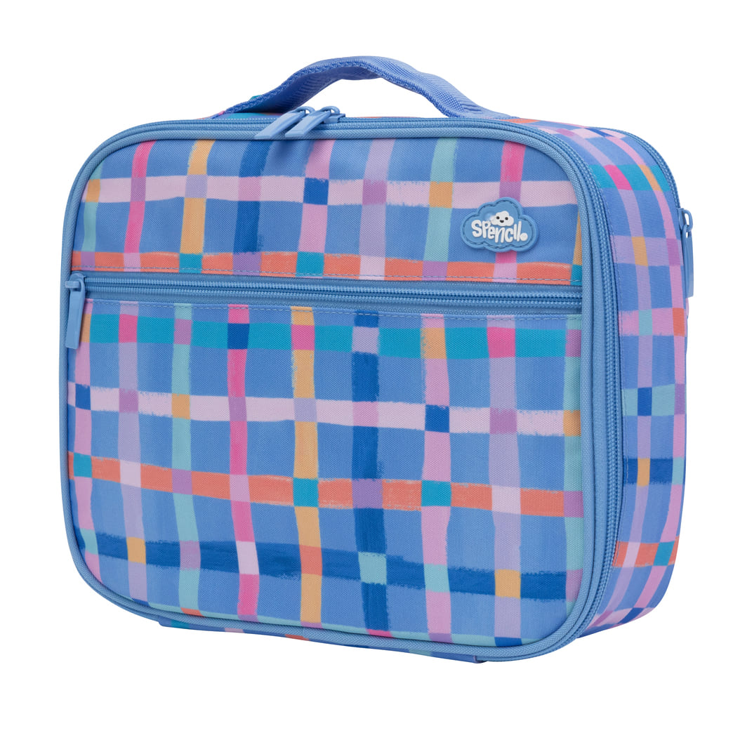 Spencil | Big Cooler Lunch Bag + Chill Pack | Pastel Plaid