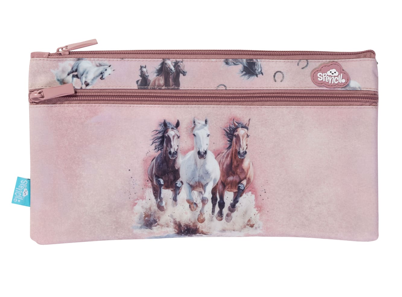 Spencil | Twin Zip Pencil Case | Wild Horses