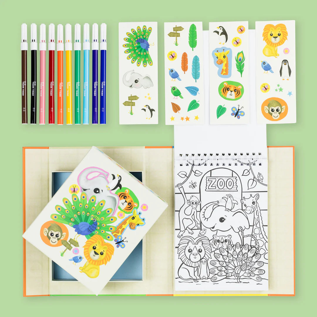 Tiger Tribe | Colouring Set | Zoo