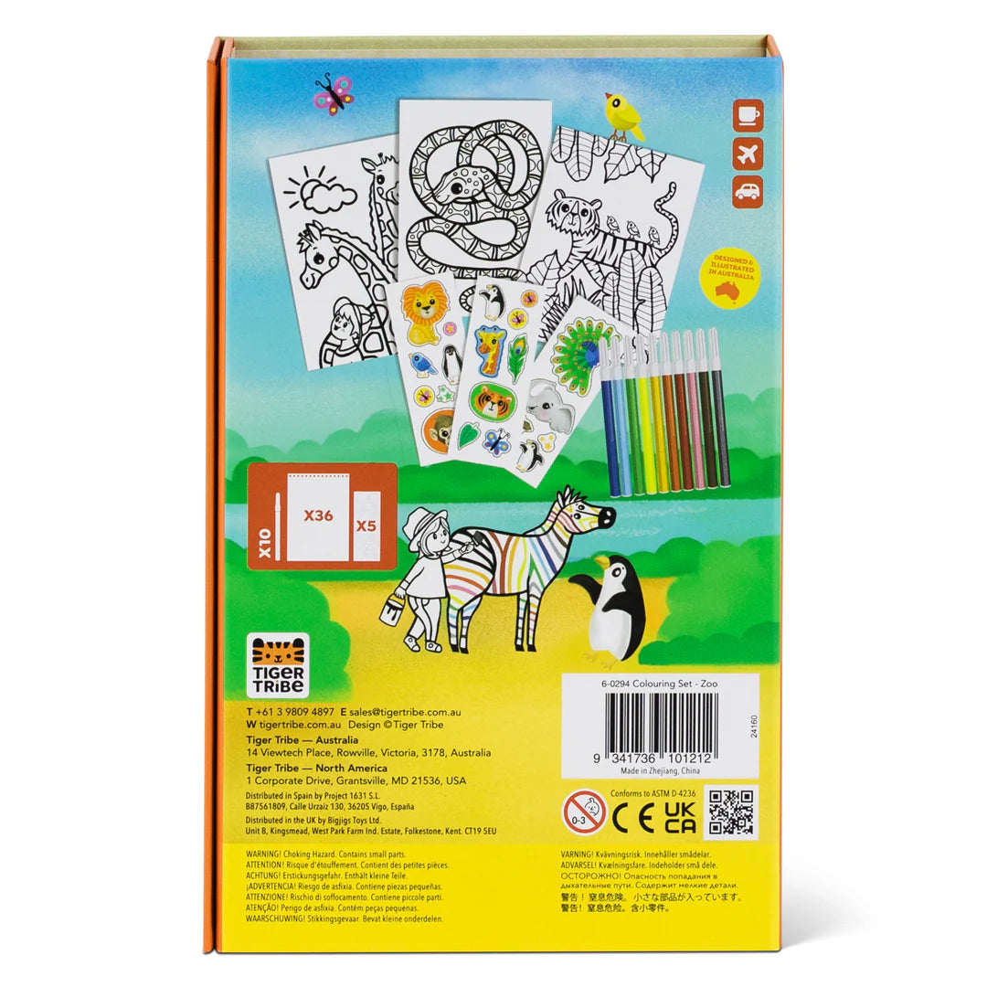 Tiger Tribe | Colouring Set | Zoo