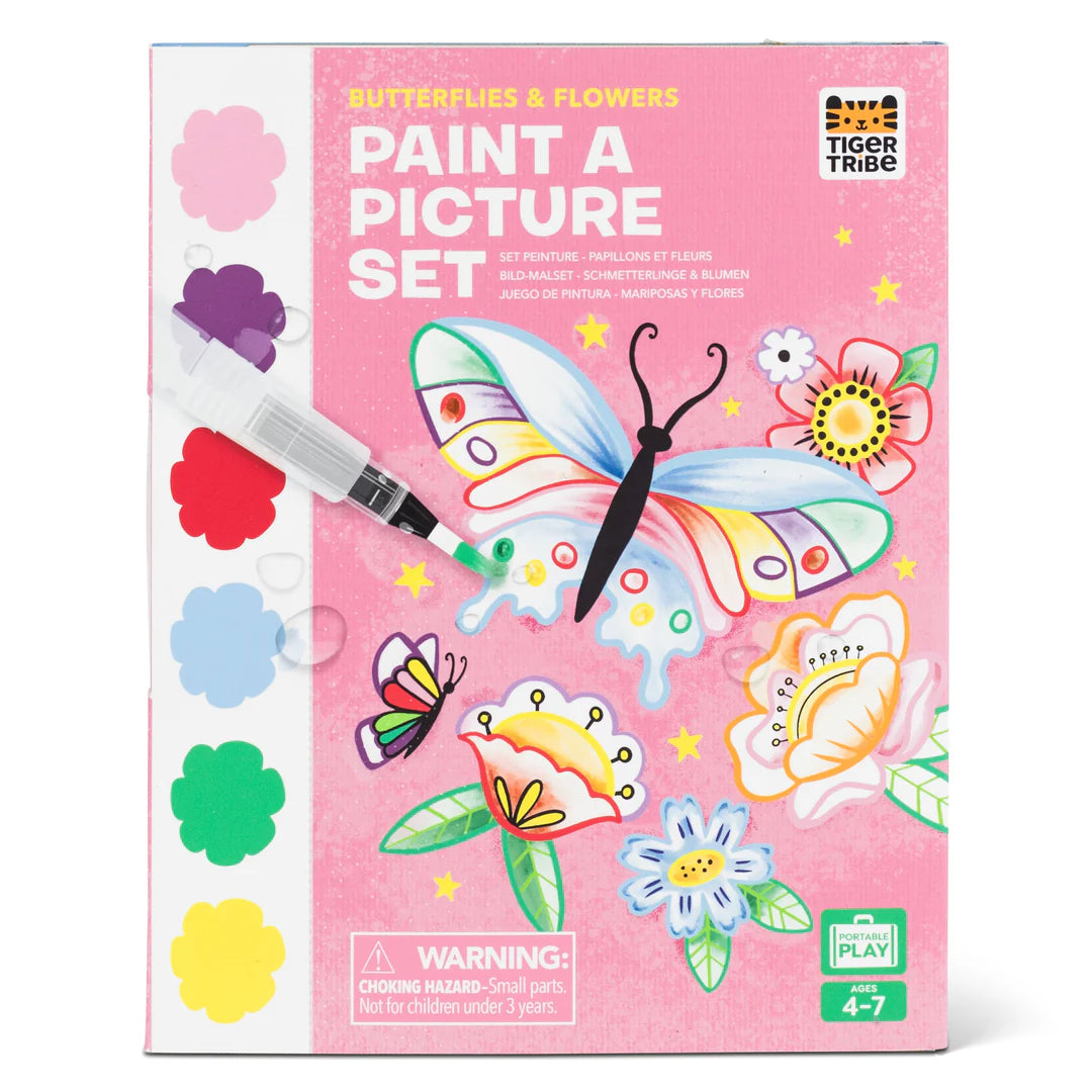 Tiger Tribe | Paint-a-Picture Set | Butterflies & Flowers
