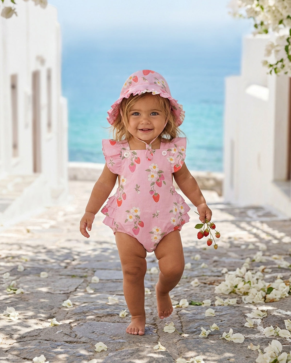 Toshi | Baby Romper Strawberry Fields Blossom