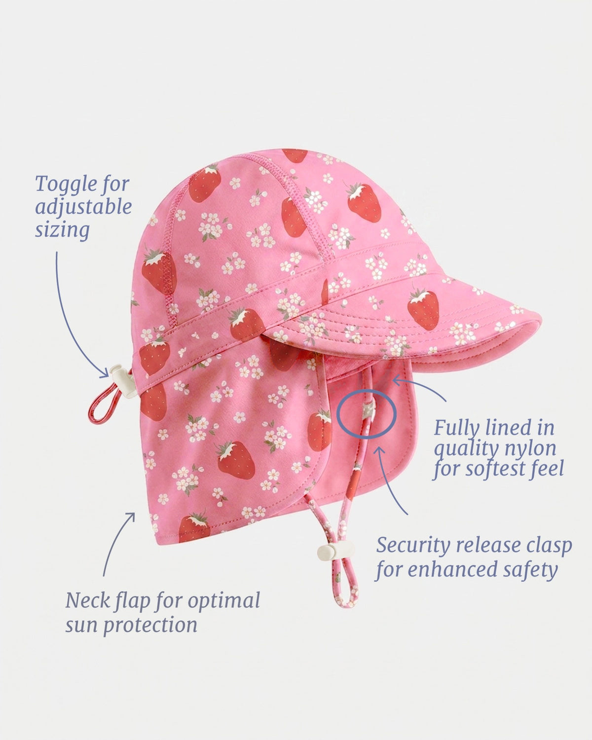 Toshi | Swim Flap Cap Twinkle Strawberry