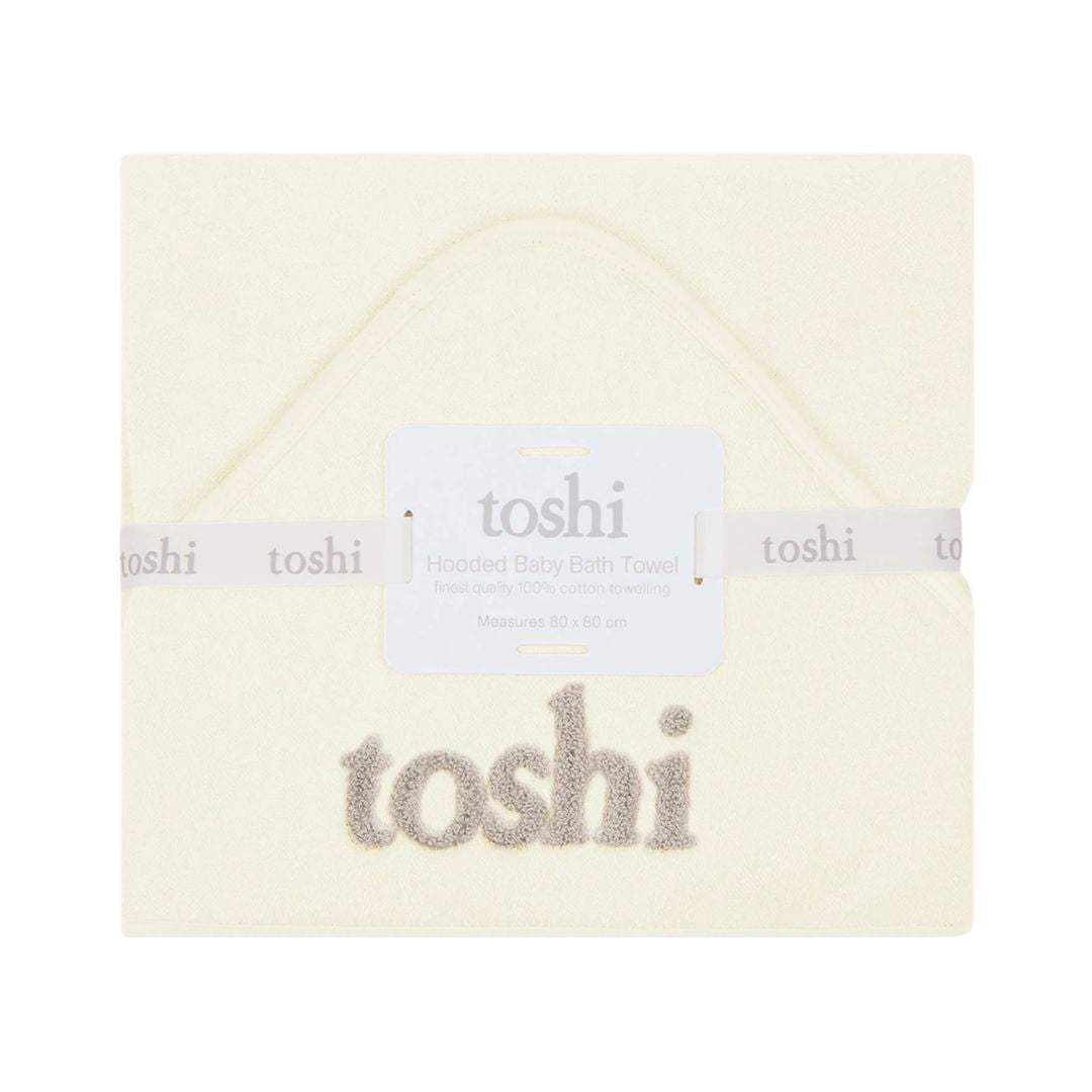 Toshi | Hooded Baby Bath Towel Yummy | Cream