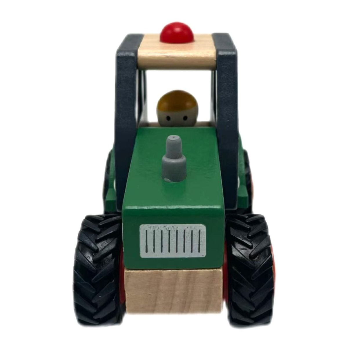 Toyslink Wooden Wheelie Vehicle Green Tractor
