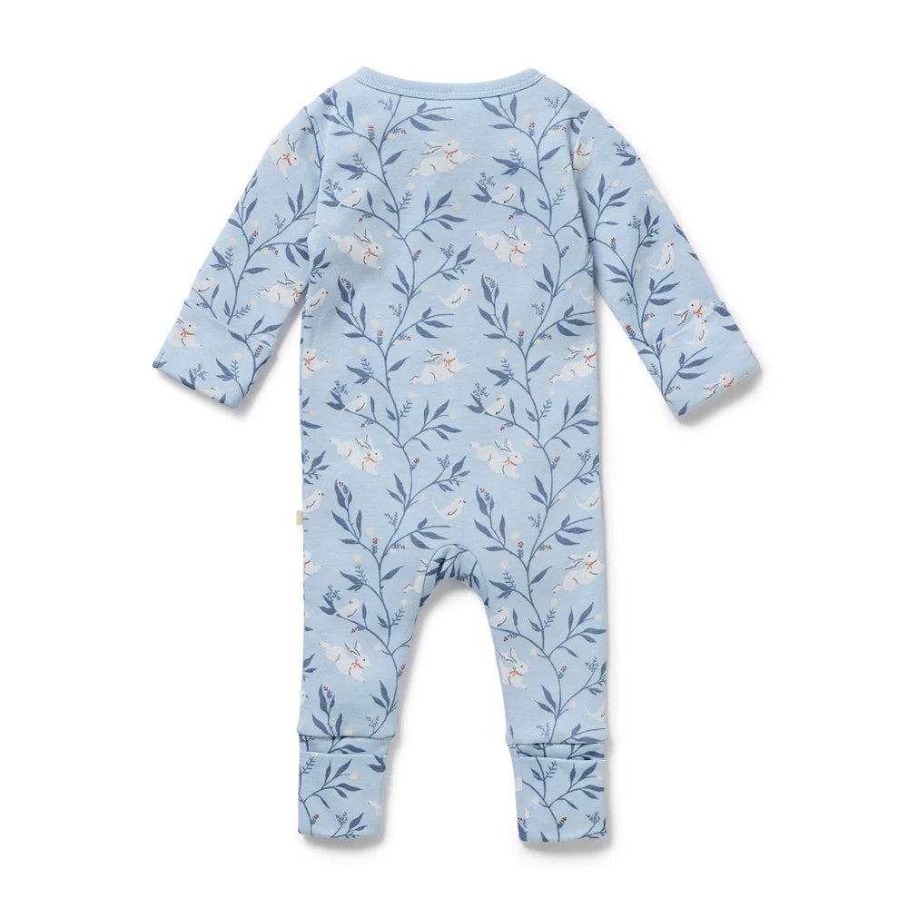 Wilson & Frenchy | Organic Zipsuit with Feet | Bunny Whistle