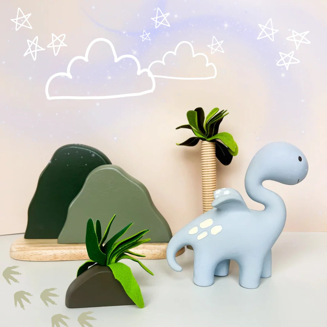 Winnie Parkes | Diplo The Dino-Dragon Teether | Powder Blue