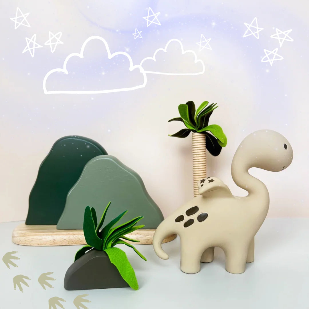 Winnie Parkes | Diplo The Dino-Dragon Teether | Natural Brown