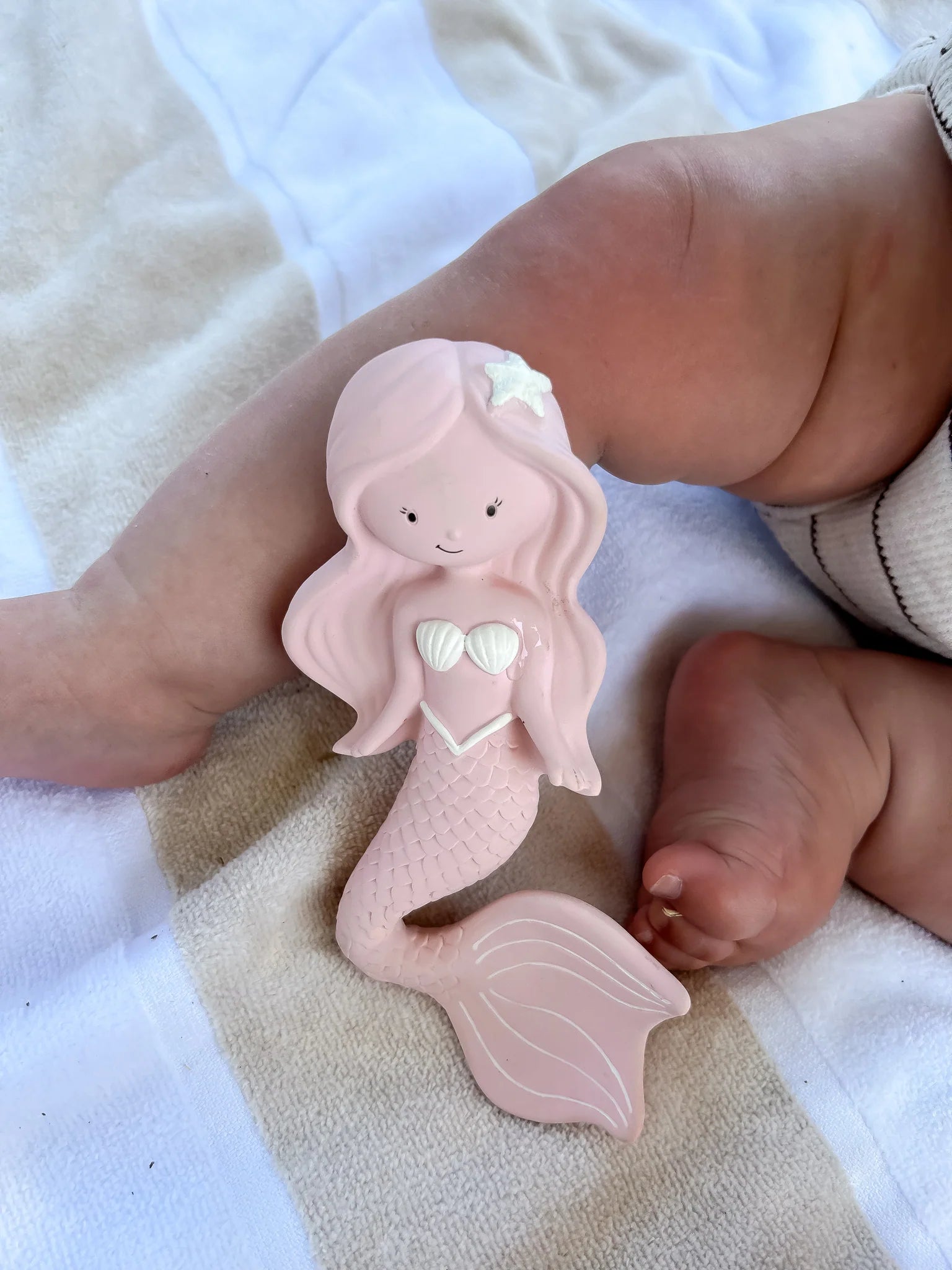 Winnie Parkes | Maeve the Mermaid Teether | Berry/Pink
