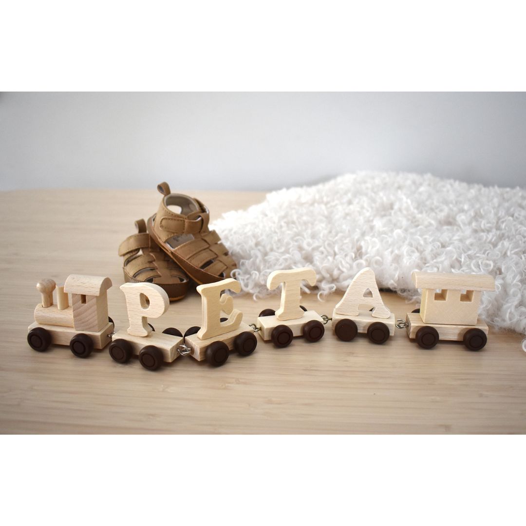 Wooden Name Train | Letter T