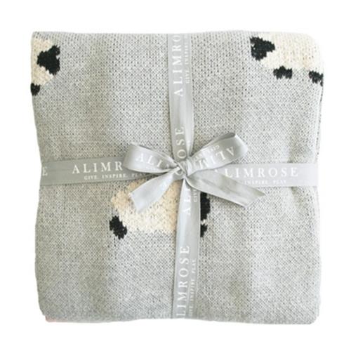 Alimrose Baa Baa Organic Blanket Grey