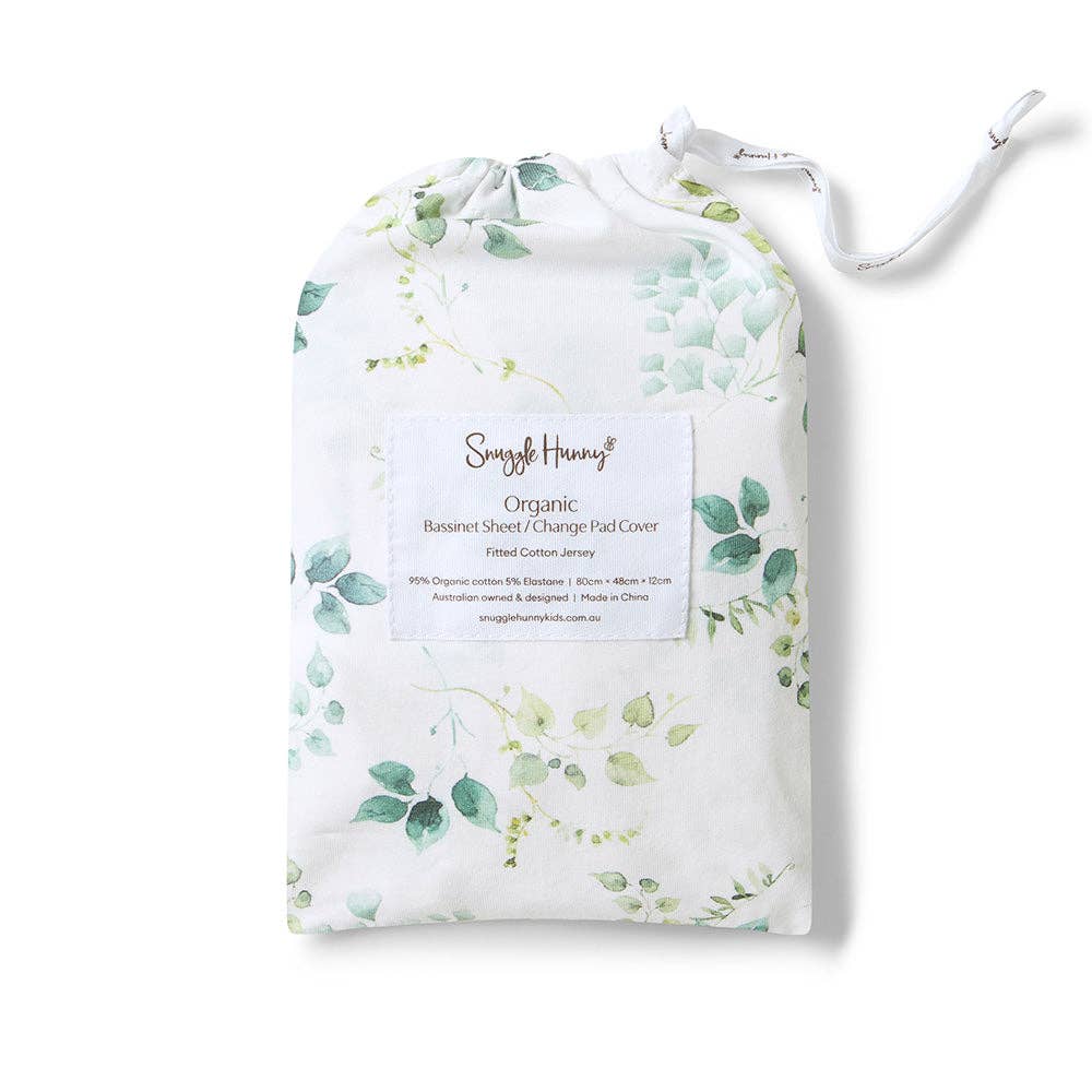 Snuggle Hunny | Organic Bassinet Sheet / Change Pad Cover | Eden