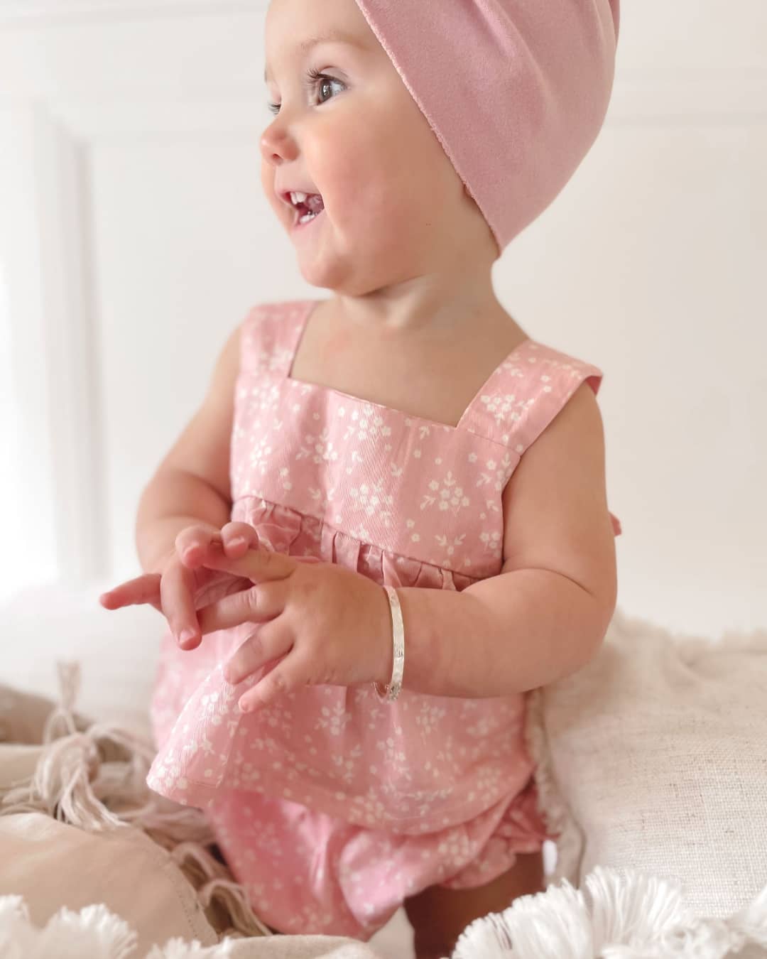Maman | Baby Girl Alice Blossom Pink Top and Bloomer Pants Two Piece Set