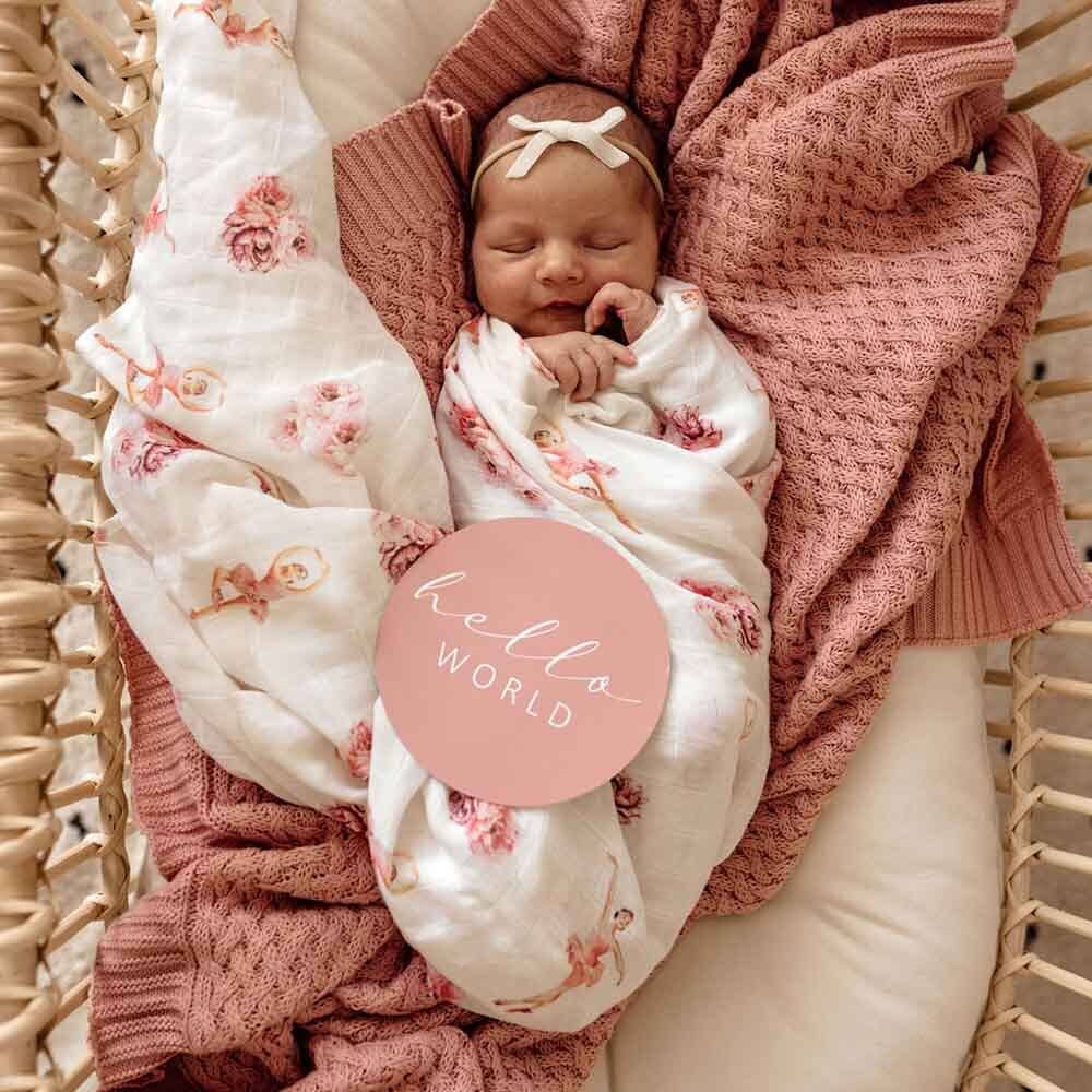 Snuggle Hunny - Rosa Diamond Knit Organic Baby Blanket