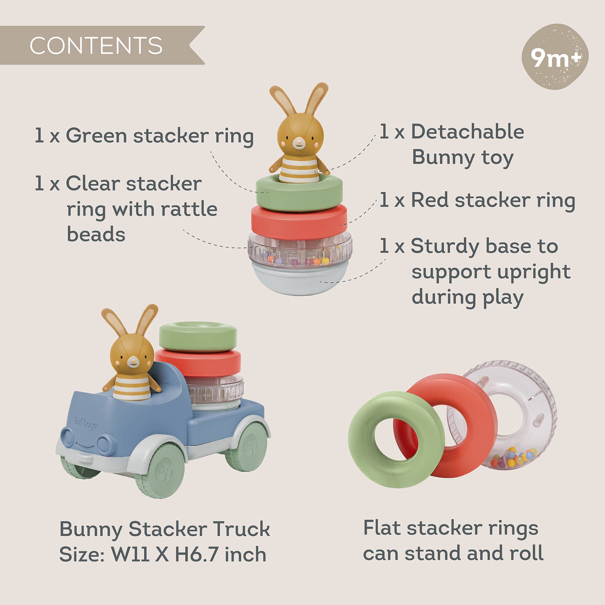 Playette | Taf Toys Bunny Stacker Truck