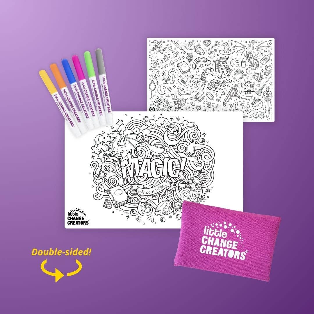 Little Change Creators - MAGIC! Mini Reusable Coloring Kit | Halloween Treat