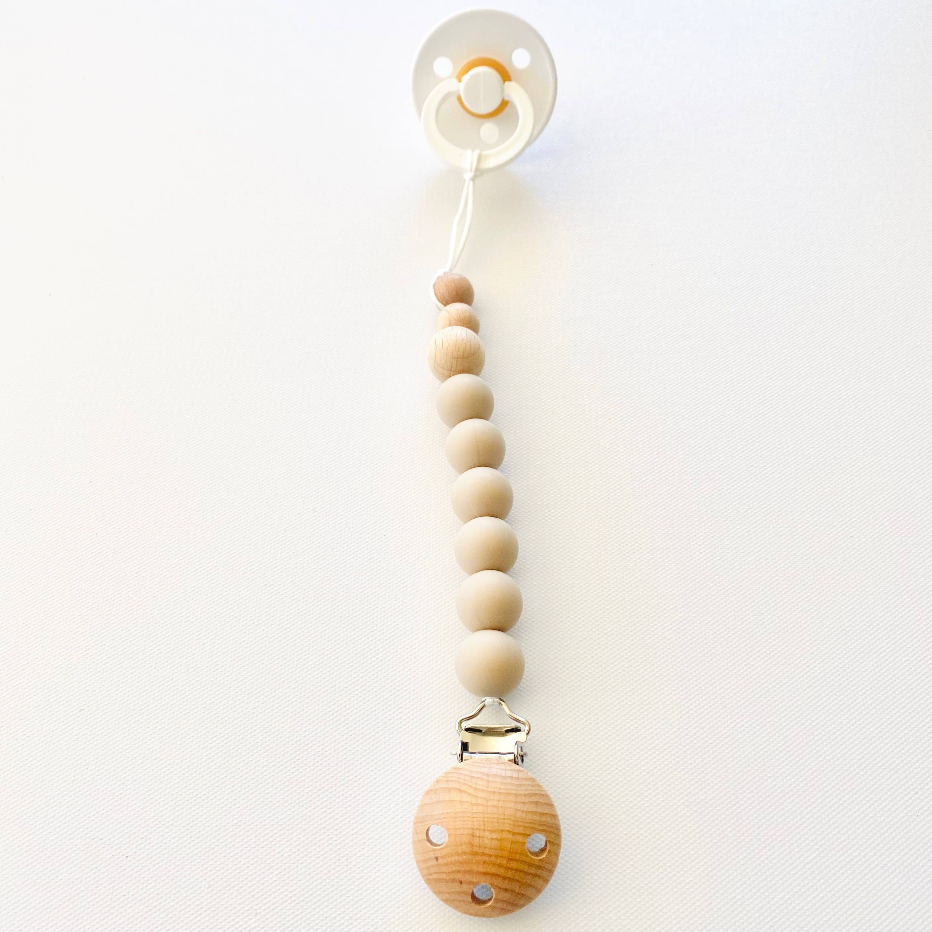 Cuddle Bug & Co - Mini & Me Luxe Dummy Chain Almond