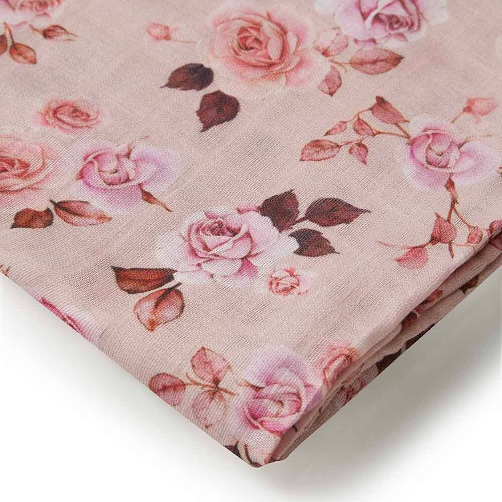 Snuggle Hunny | Organic Muslin Wrap | Blossom