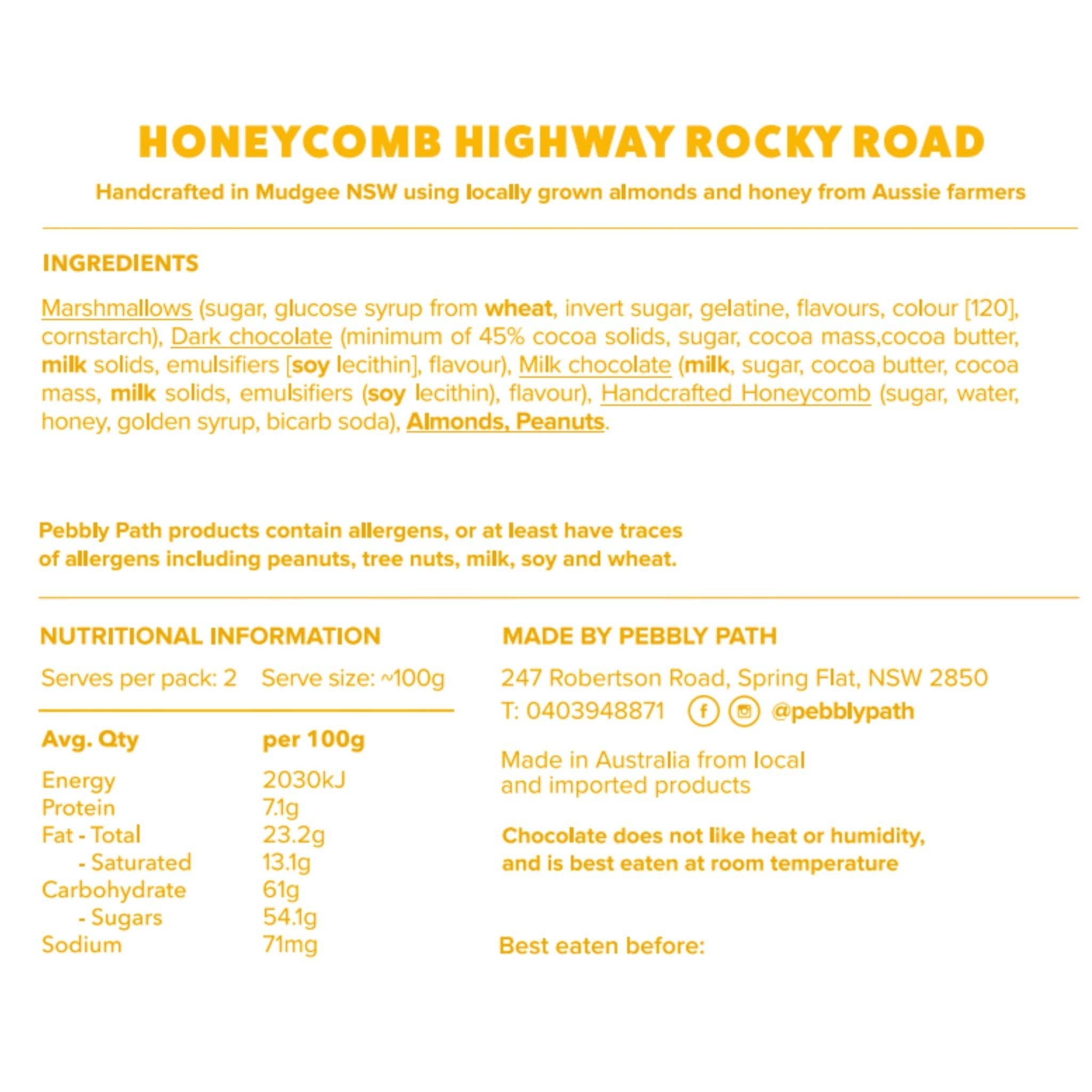 Pebbly Path Rocky Road - Honeycomb Highway Rocky Road: 200 grams