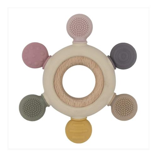 Living Textiles Multi-Surface Teething Wheel Rose