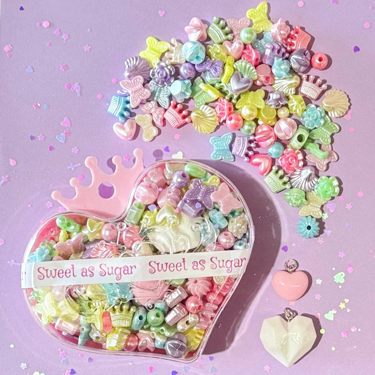 Sweet As Sugar Jewellery - Jewellery Making Kit Princess Heart Shape