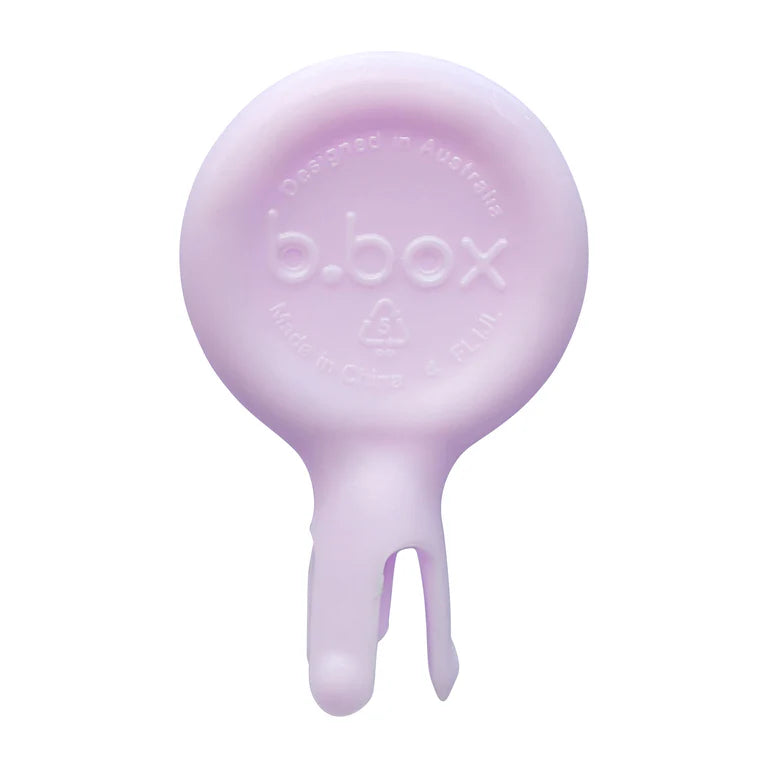 b.box Mini Spoon & Flork Duo in Blossom – compact BPA-free toddler cutlery set with easy-grip handles and rounded prongs for independent eating