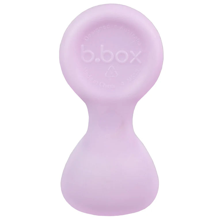 b.box Mini Spoon & Flork Duo in Blossom – compact BPA-free toddler cutlery set with easy-grip handles and rounded prongs for independent eating