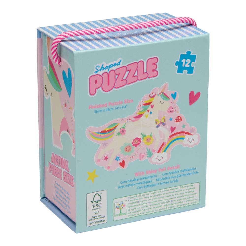 Floss & Rock Shaped Jigsaw Puzzle | Rainbow Fairy 12 Pc
