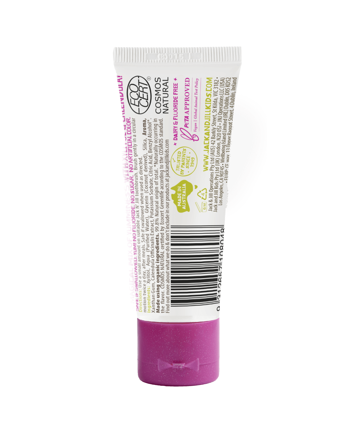 Jack N' Jill Natural Certified Toothpaste Berries & Cream 50g