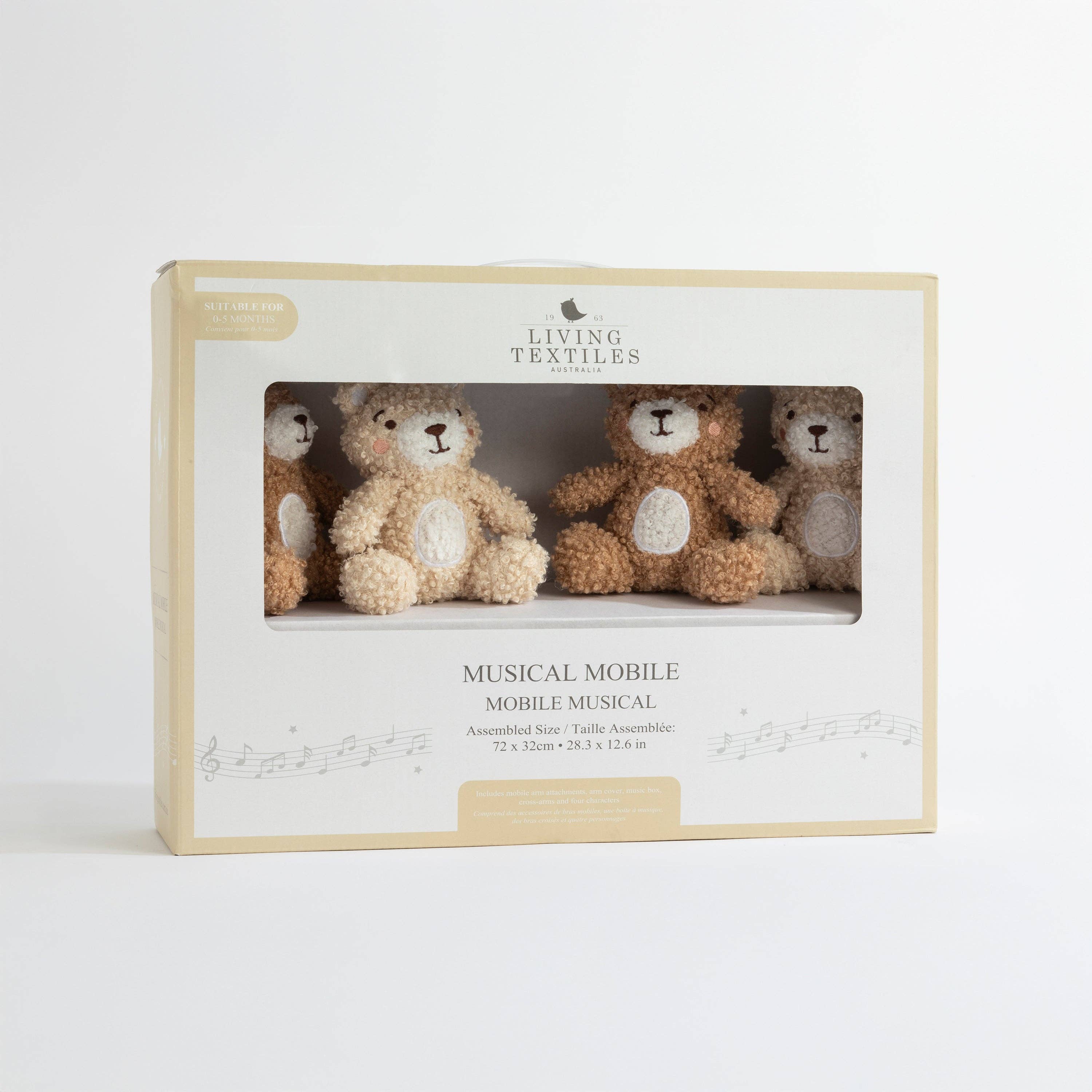 Living Textiles - Musical Mobile Set - Cuddly Bear