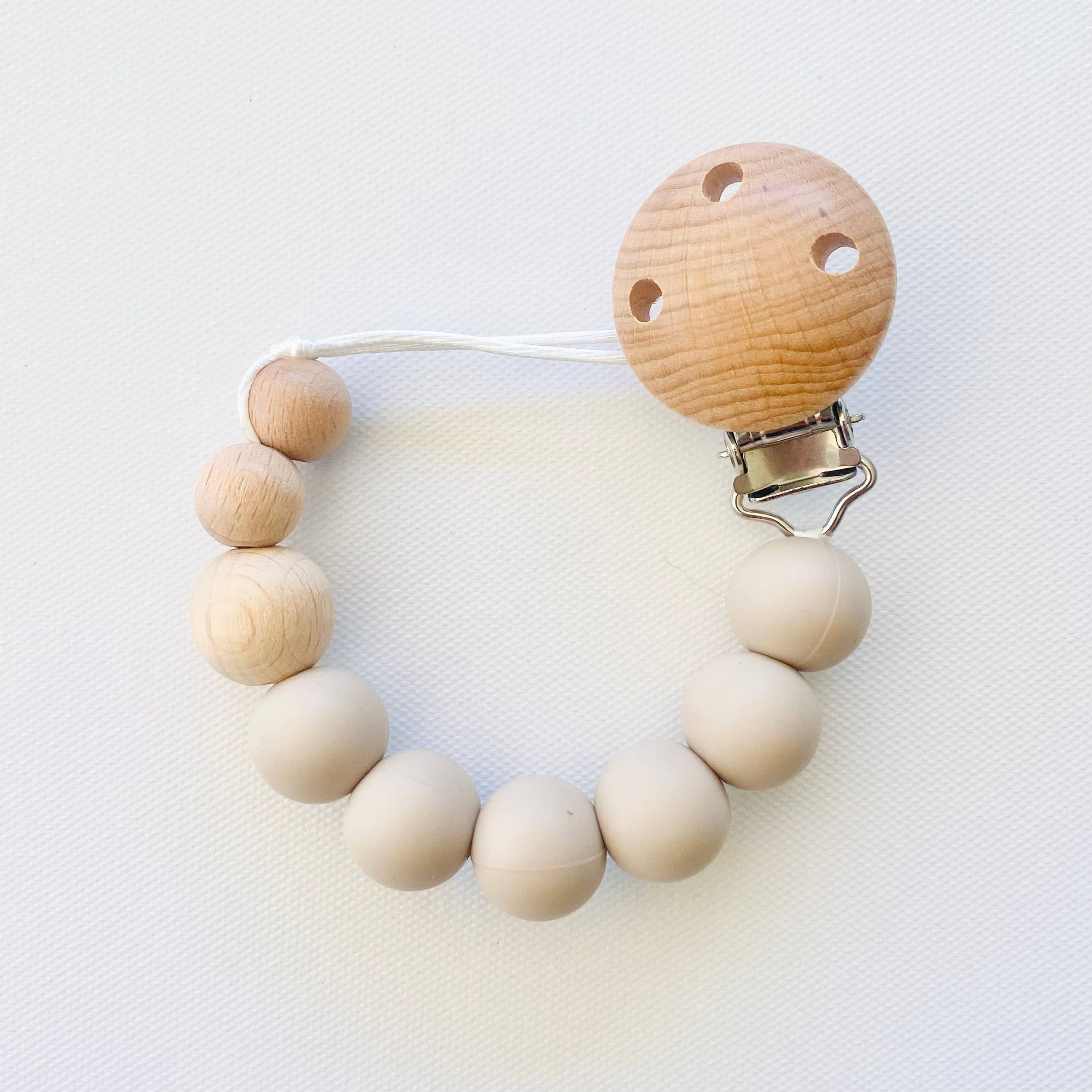 Cuddle Bug & Co - Mini & Me Luxe Dummy Chain Almond