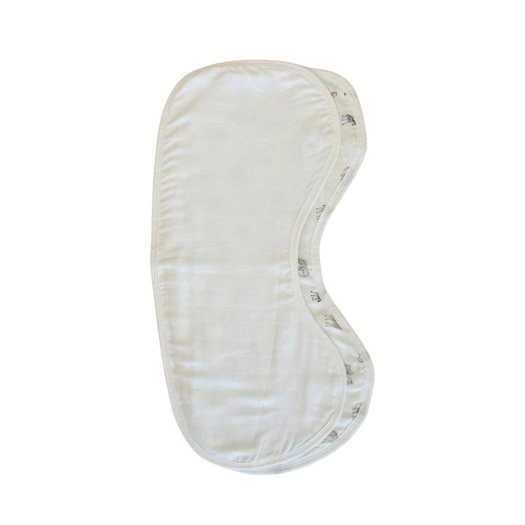 Cuddle Bug & Co | Mini & Me Burp Bib Savanna Bebe' & White