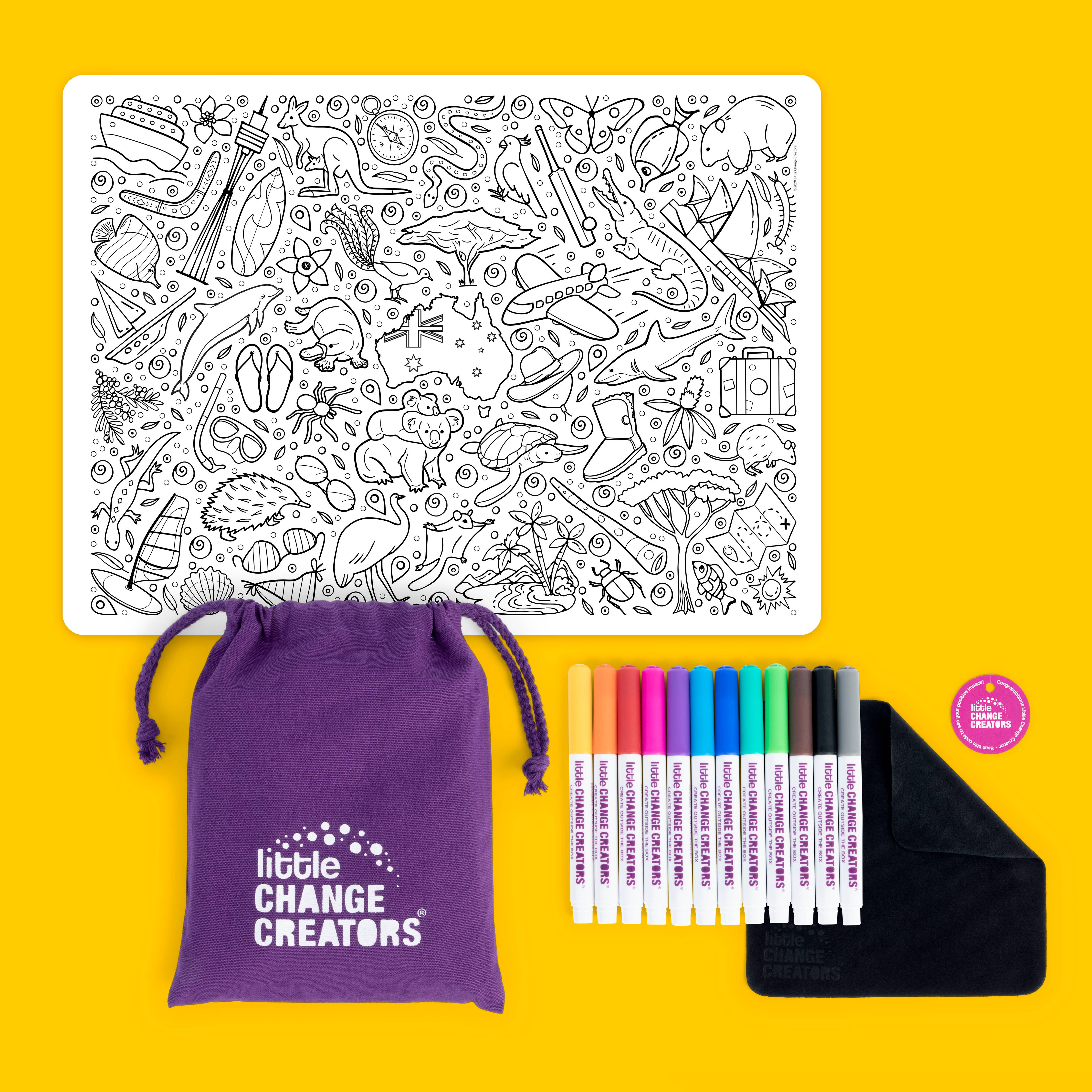 Little Change Creators | AUSTRALIA | Re-FUN-able™ Reusable Colouring + Doodle Mat