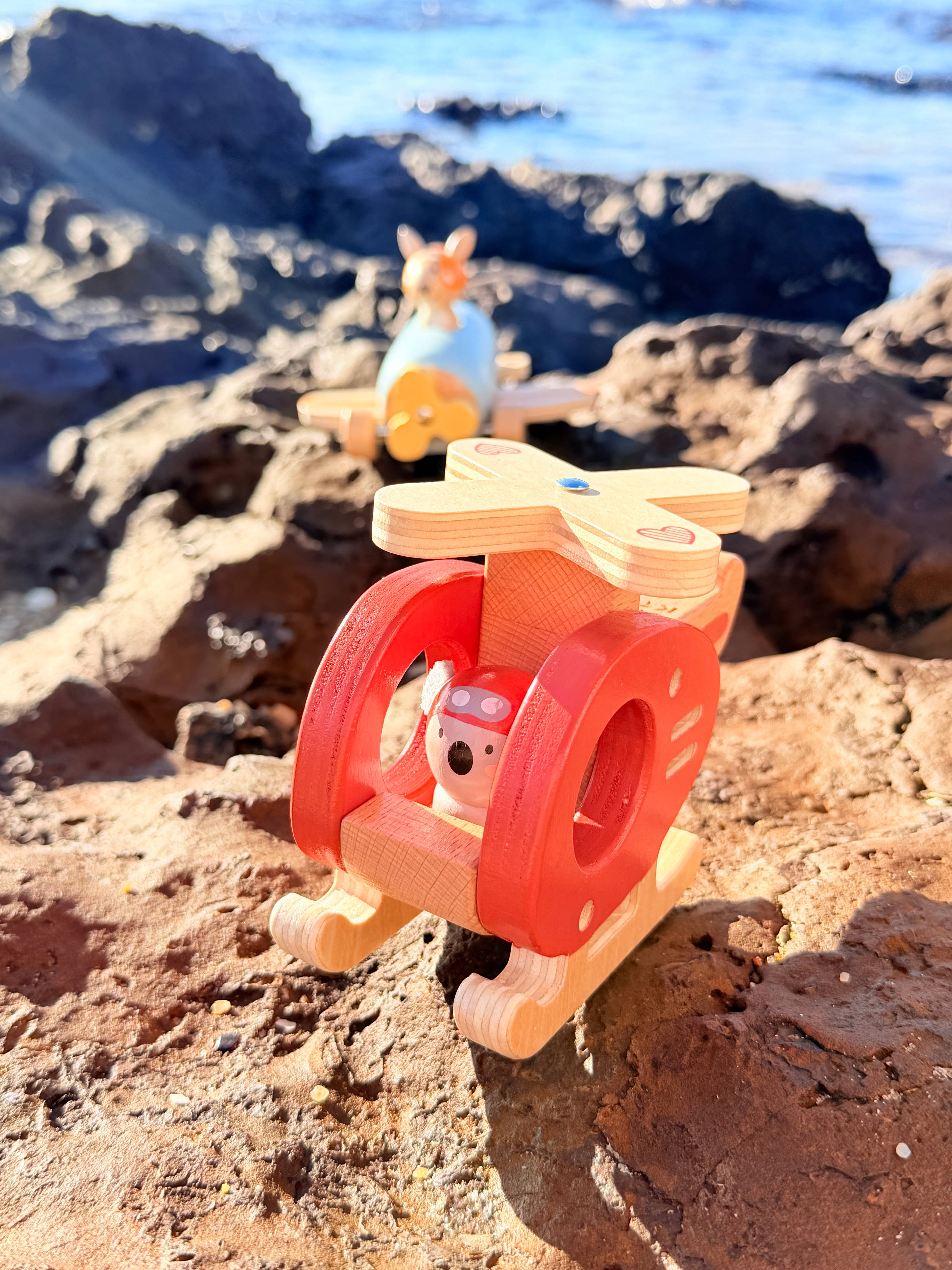 ToysLink - Onya Kids Wooden Koala Helicopter